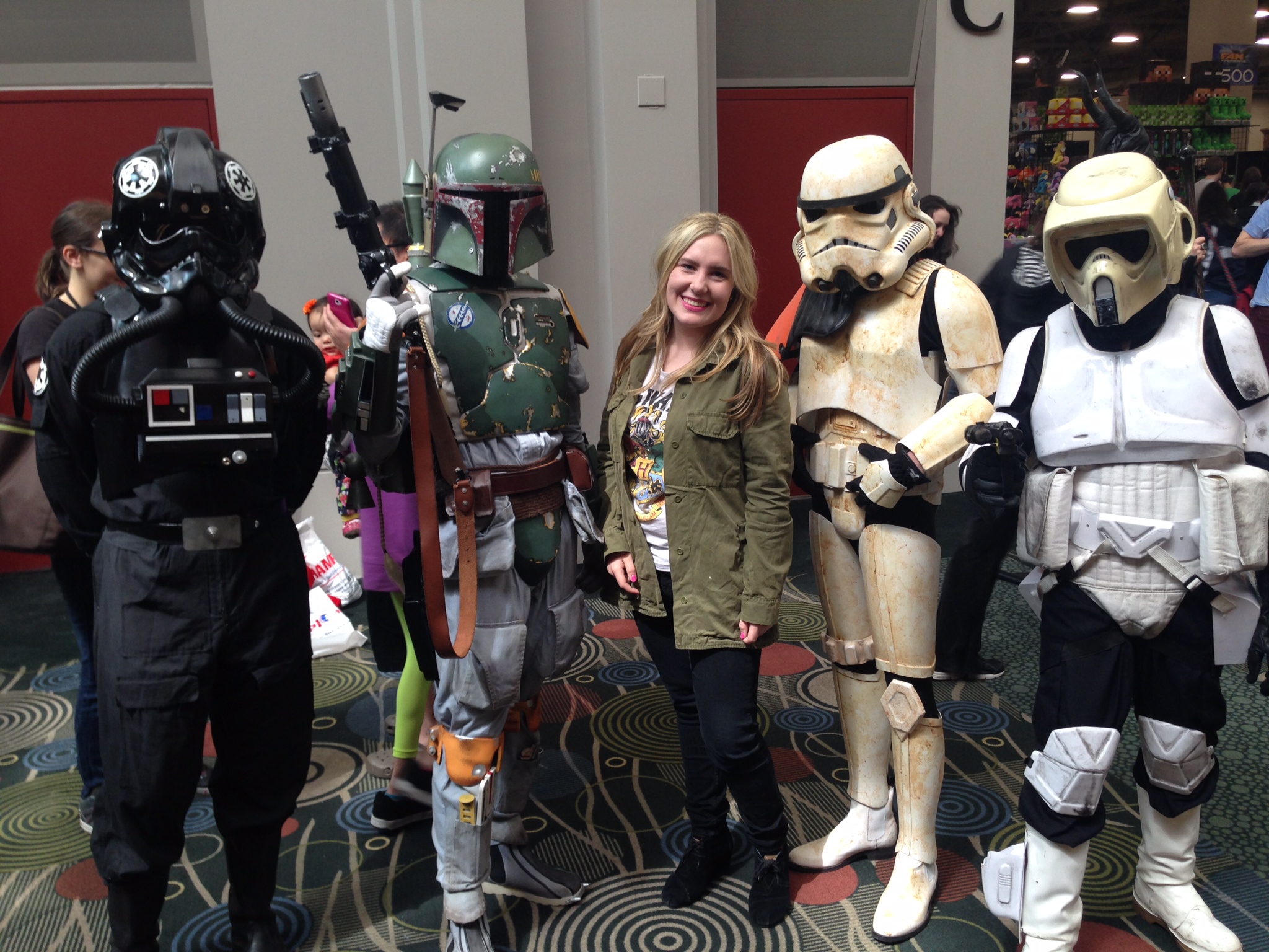 Britnee Barlett from Las Vegas attends Comic Con to meet many of pop cultures biggest names, like Boba Fett and other Star Wars characters. (Britnee Barlett)